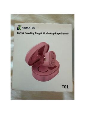 KINMATES Pink TikTok Scrolling Ring & Kindle App Page Turner One Size